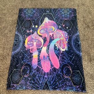 Psychedelic Mushroom Throw Blanket